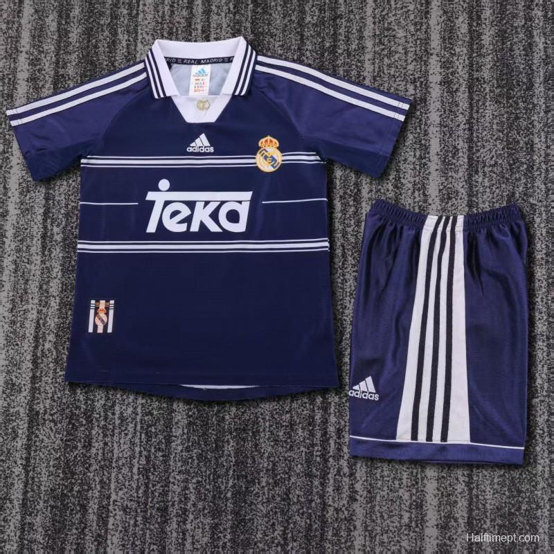 Retro Kids 98/99 Real Madrid Away Navy Jersey