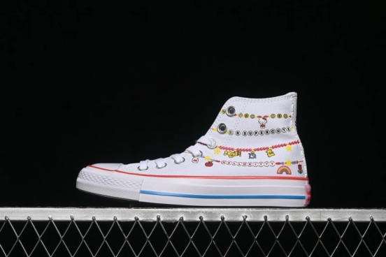 Converse ×Hello Kitty and Friends Picnic Chuck Taylor All Star Hi High-Top Casual Skate Shoes - A17699C