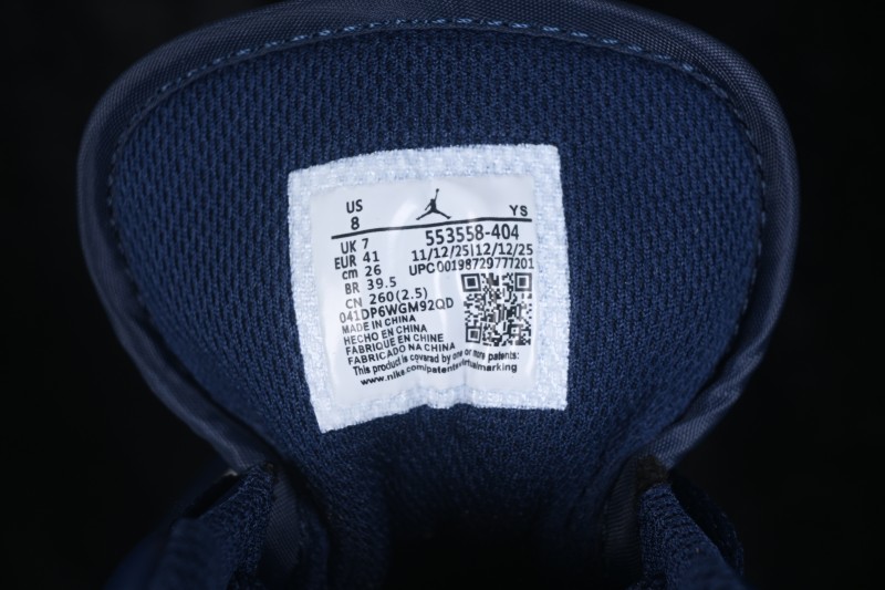 Nike Air Jordan 1 Low Retro Basketball Lifestyle Shoes with Classic White and Blue Colorway - 553558-404