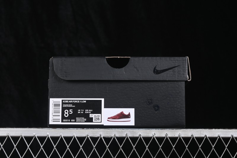 Nike Air Force 1 '07 Low Kobe Casual Sneakers with Full-Length Air Cushion - IB0018-600
