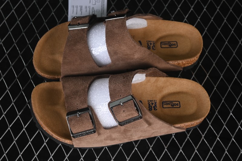 Birkenstock Sheepskin-Lined Suede Sandals with Cushioned Soft Cork Midsole - 1009527