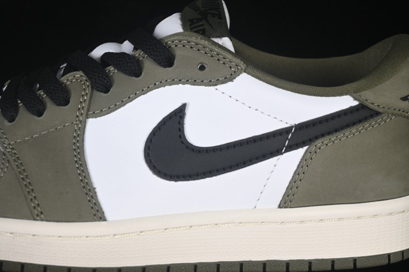 Nike Air Jordan 1 Low OG Medium Olive Low-Top Retro Culture Basketball Shoes - HQ6998-200