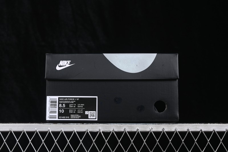 Nike Air Force 1 Low Central Cee Racer Blue Black Yellow Patent Leather Casual Sneakers - IQ1402-010