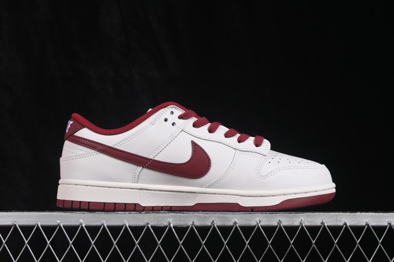 Nike SB Dunk Low White Red Skateboarding Shoes - HF5441-008