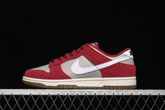 Nike SB Dunk Low White Red Low-Top Skateboarding Shoes - IB6399-004