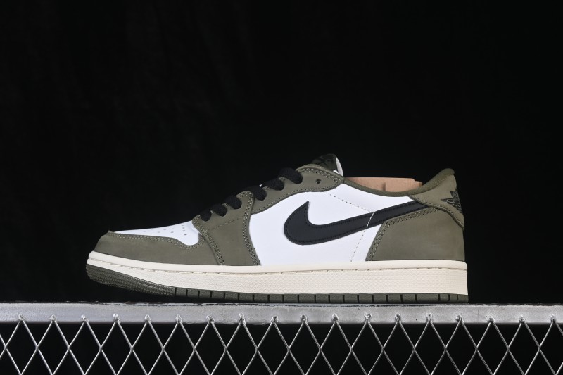 Nike Air Jordan 1 Low OG Medium Olive Low-Top Retro Culture Basketball Shoes - HQ6998-200