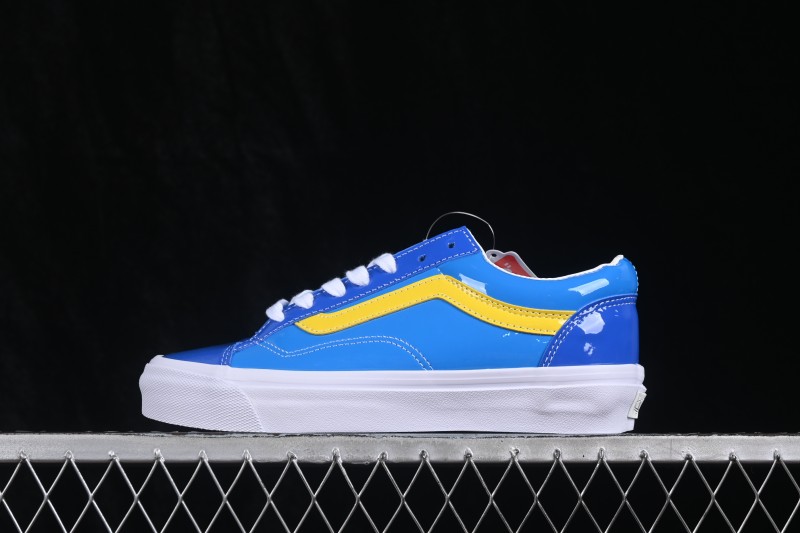 Vans Old Skool Low-Top Skateboarding Shoes with Patent Leather Finish - VN000E8VCCZ