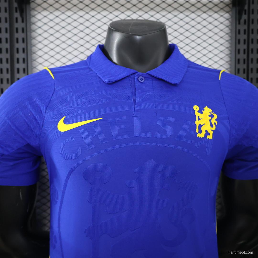 layer Version 26/27 Chelsea FC Royal Blue Polo Collar Home Jersey