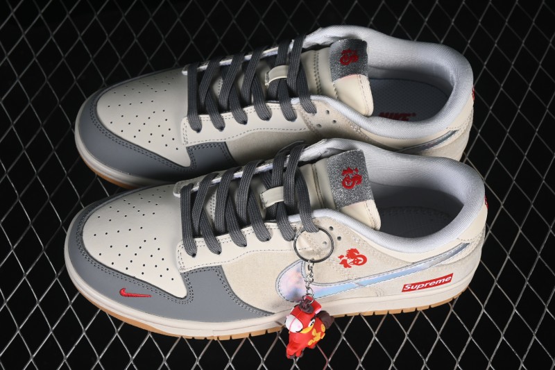 Nike SB Dunk Low Year of the Horse Limited Edition Beige Grey Silver Laser Low-Top Skateboarding Shoes - NH0601-482