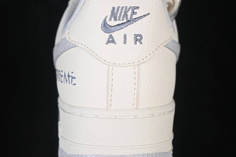 Nike Air Force 1 '07 Low Canvas White Grey Casual Skateboarding Shoes with Full-Length Air Cushion - DW8806-009