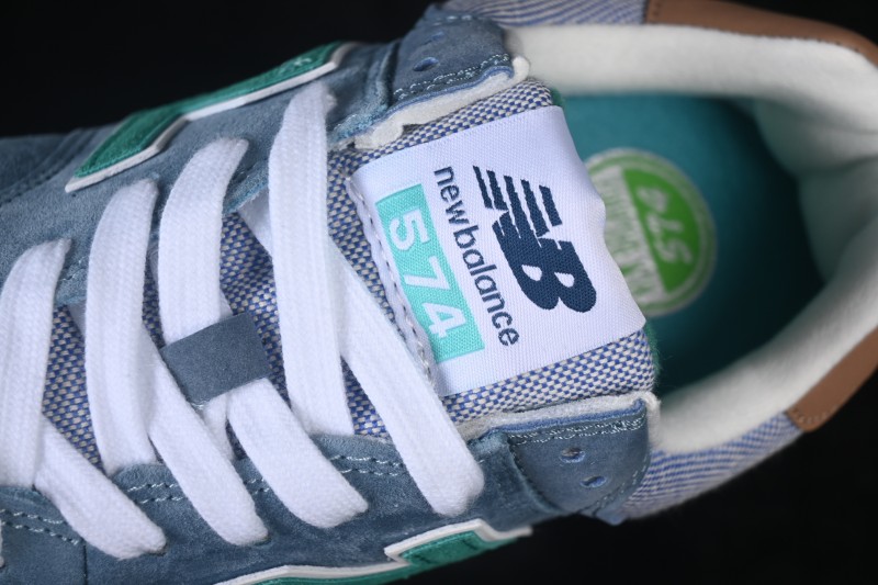 New Balance 574 Classic Retro Running Shoes with Suede and Mesh Upper - ML574PIA