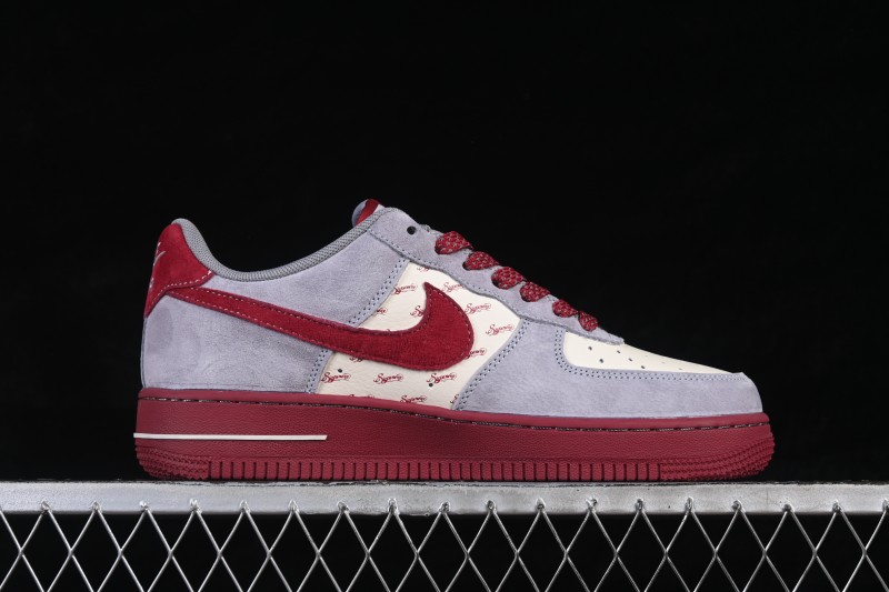 Nike Air Force 1 '07 Low Year of the Horse Limited Edition Grey Red Two-Tone Casual Sneakers - JP2026-136