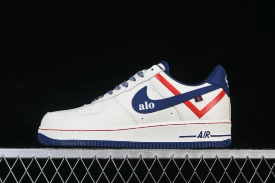Nike Air Force 1 '07 Low Collaborative Basketball Sneakers in White/Red/Blue - XY9025-011