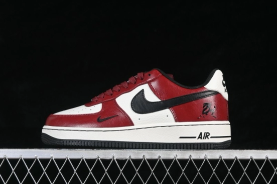 Nike Air Force 1 '07 Low Lunar New Year Edition Basketball Sneakers with Premium Leather Upper - HF3148-102