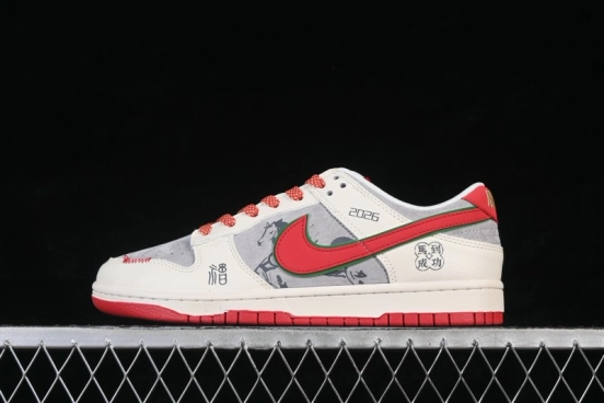 Nike SB Dunk Low Chinese New Year Year of the Horse Premium Custom Low-Top Skateboarding Shoes - QW5288-116