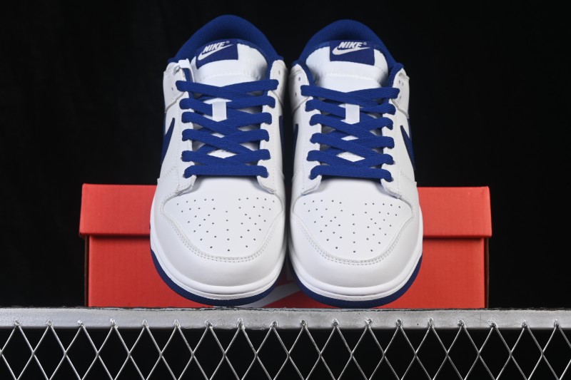 Nike SB Dunk Low White Blue Skateboarding Shoes - HF5441-117