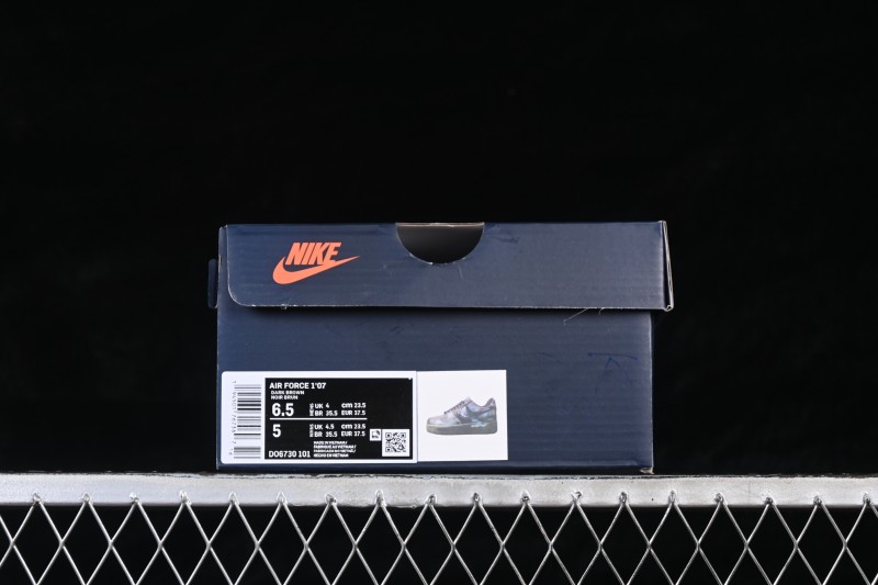 Nike Air Force 1 '07 Low Night Spark Hand-Painted Sneakers with Starry Gradient Design - DO6730-101