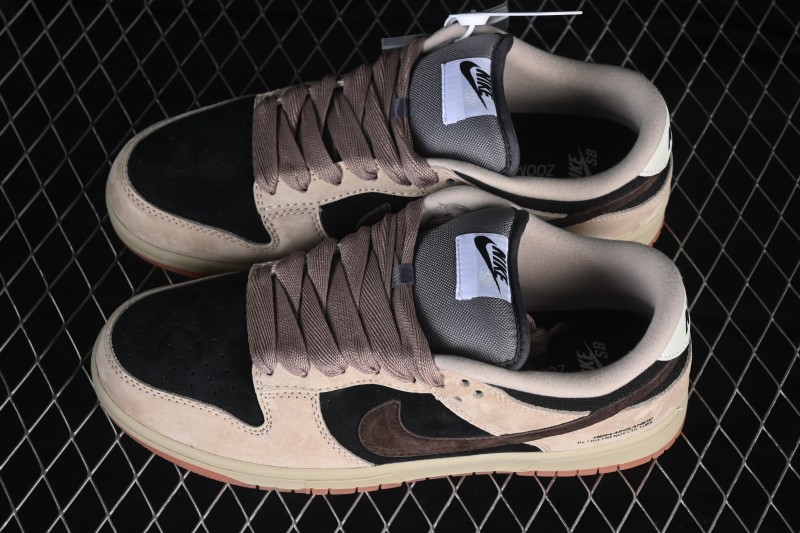 Nike SB Dunk Low Khaki Black Grey Premium Skateboarding Shoes - HJ0367-200