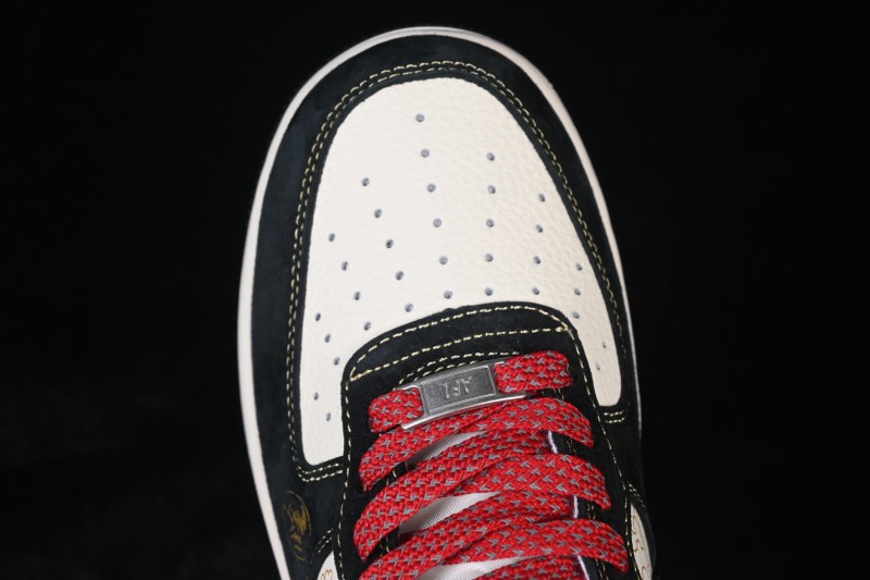 Nike Air Force 1 '07 Low Red Black Gold Three-Color Casual Low-Top Sneakers - QW5288-117