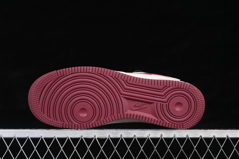Nike Air Force 1 '07 Low Basketball Shoes with Tree Bark Wine Color Design - SM6668-126