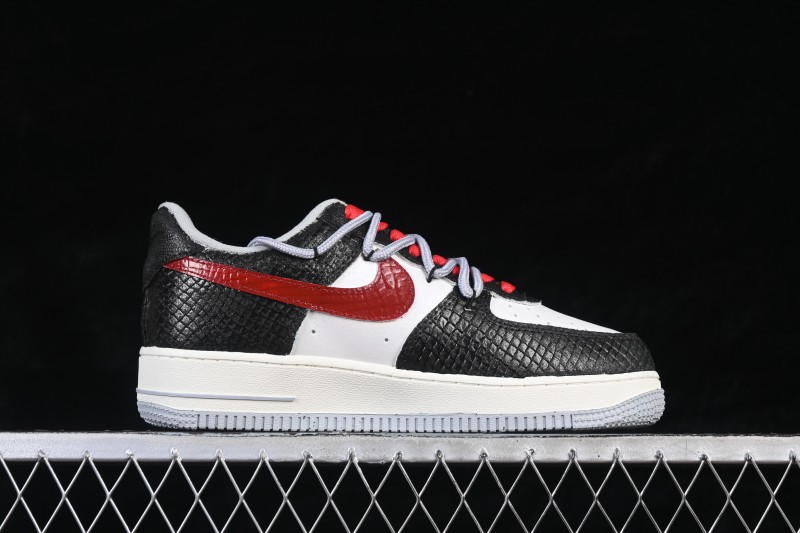 Nike Air Force 1 '07 Low Ink Pattern Fortune Hand-Painted Sneakers with Ma Year National Style Limited Edition - DX2697-111