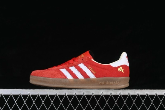 Adidas Originals Gazelle Indoor Retro Casual Low-Top Skateboarding Shoes with Anti-Slip Wear-Resistant Sole - IF1888