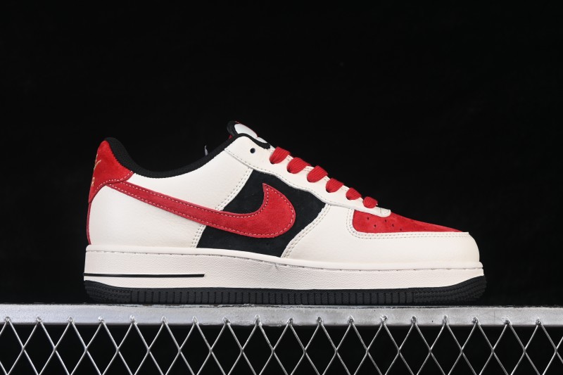 Nike Air Force 1 '07 Low Lunar New Year Red and Black Fortune Low-Top Casual Sneakers - XD0028-011