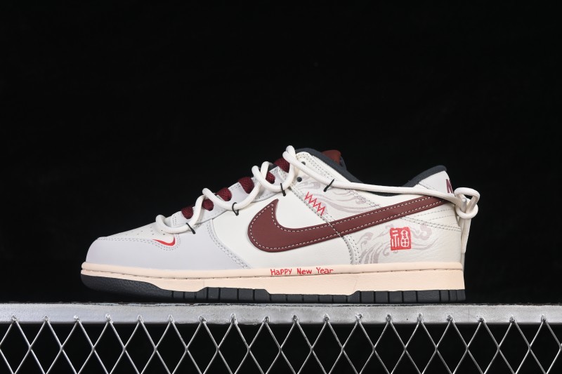 Nike SB Dunk Low Year of the Horse Cream White Red Low-Top Skateboarding Shoes - IM6670-202