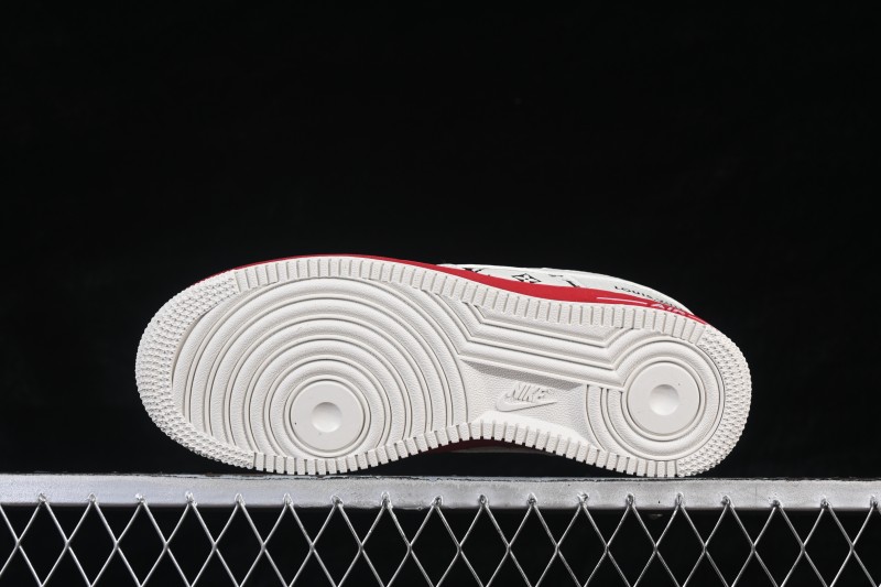 Nike Air Force 1 '07 Low LV Collaboration White Crimson Low-Top Casual Sneakers - BQ4212-100