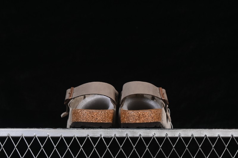 Birkenstock Grey Suede Sheepskin Lined Sandals with Soft Footbed