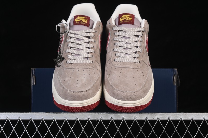 Nike Air Force 1 '07 Low Casual Sneakers with Suede Overlays and Classic Cushioning - KL1688-002