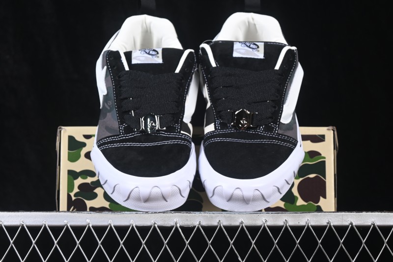 Bape x Vans Lx Knu Skool TB Collaboration Low-Top Skateboarding Shoes - VN000Z3929B