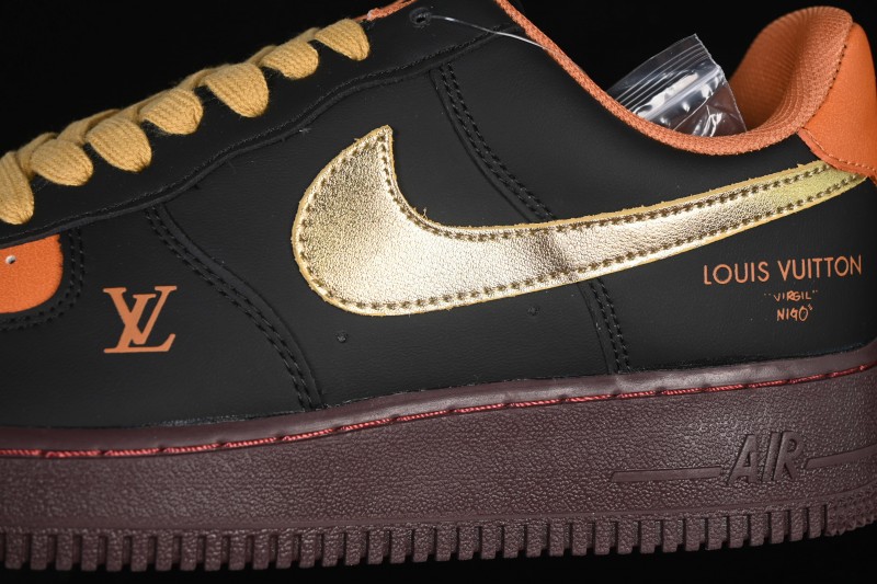 Nike Air Force 1 '07 Low Year of the Horse Limited Edition Black and Gold Casual Sneakers - FV3694-101