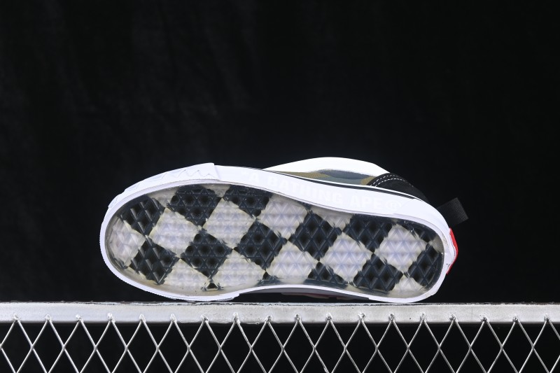 Bape x Vans LX Knu Skool TB Low-Top Skateboarding Shoes with Co-Branded Ape Head Design - VN000Z39W09