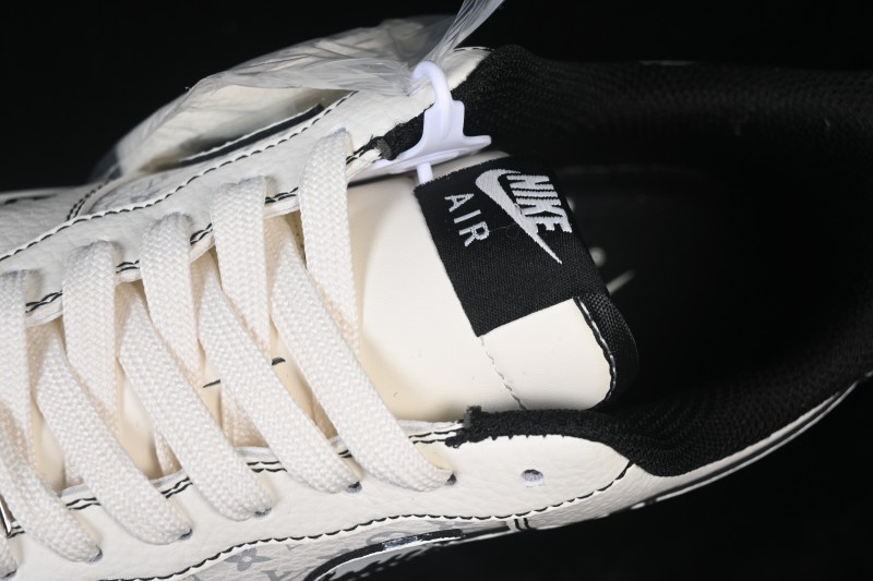 Nike Air Force 1 '07 Low Classic White and Black Casual Sneakers - KG6699-F31