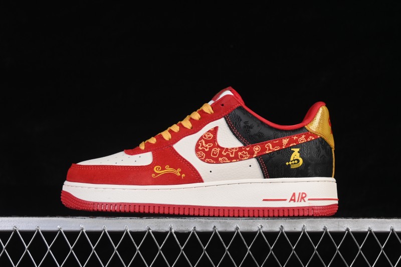 Nike Air Force 1 '07 Low Chinese New Year Limited Edition Black Red Basketball Shoes - DF0188-133