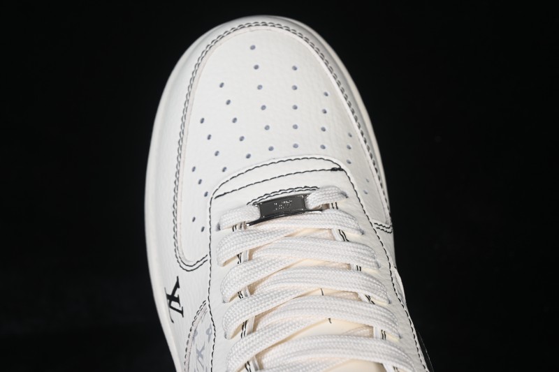 Nike Air Force 1 '07 Low Classic White and Black Casual Sneakers - KG6699-F31