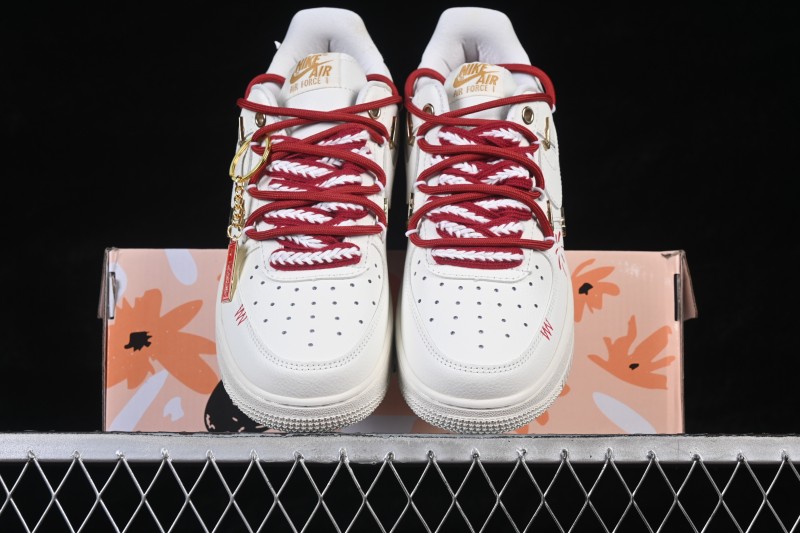 Nike Air Force 1 '07 Low Chinese New Year Casual Sneakers with Festive Embroidery - FV3654-111