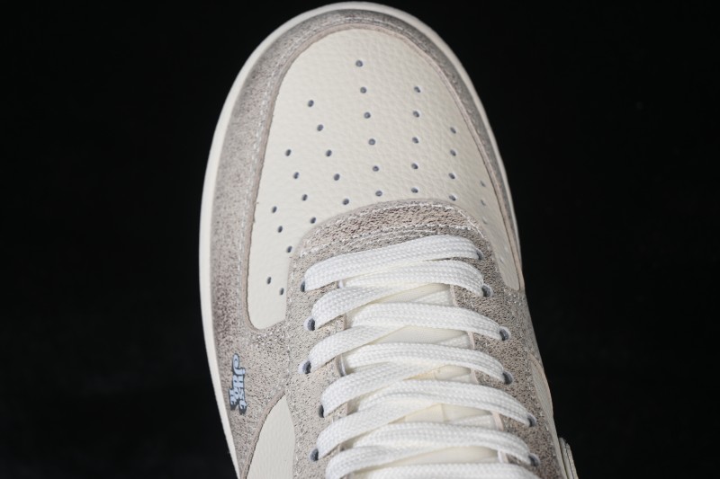 Nike Air Force 1 '07 Low Collaboration Basketball Shoes with Cream Grey Tone and Full-Length Air Cushion - XL1979-129