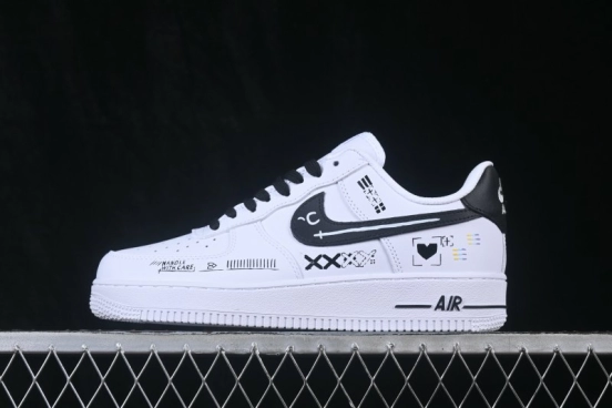 Nike Air Force 1 '07 Low Casual Skateboarding Shoes with Full-Length Air Cushion - CW2288-111