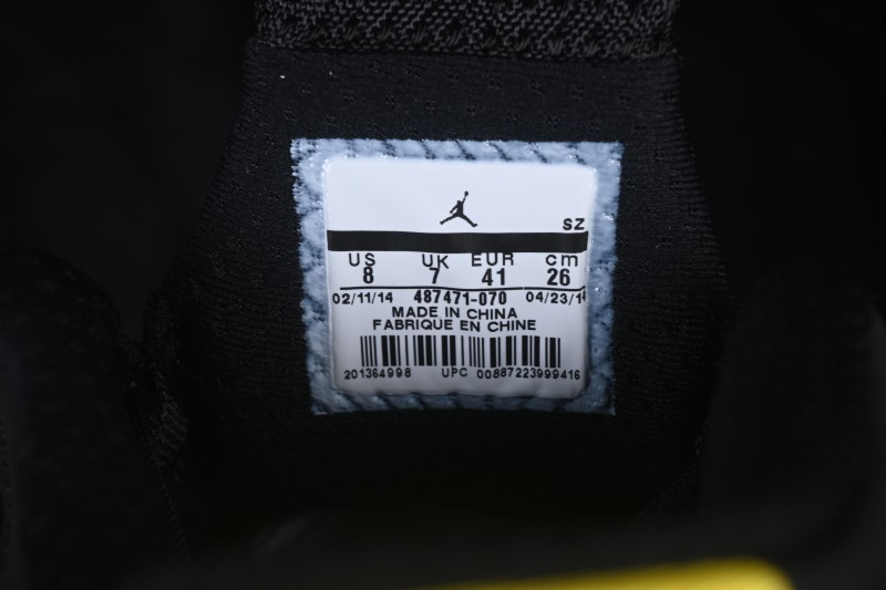 Air Jordan 14 Retro Thunder Black Yellow Basketball Shoes - 487471-070