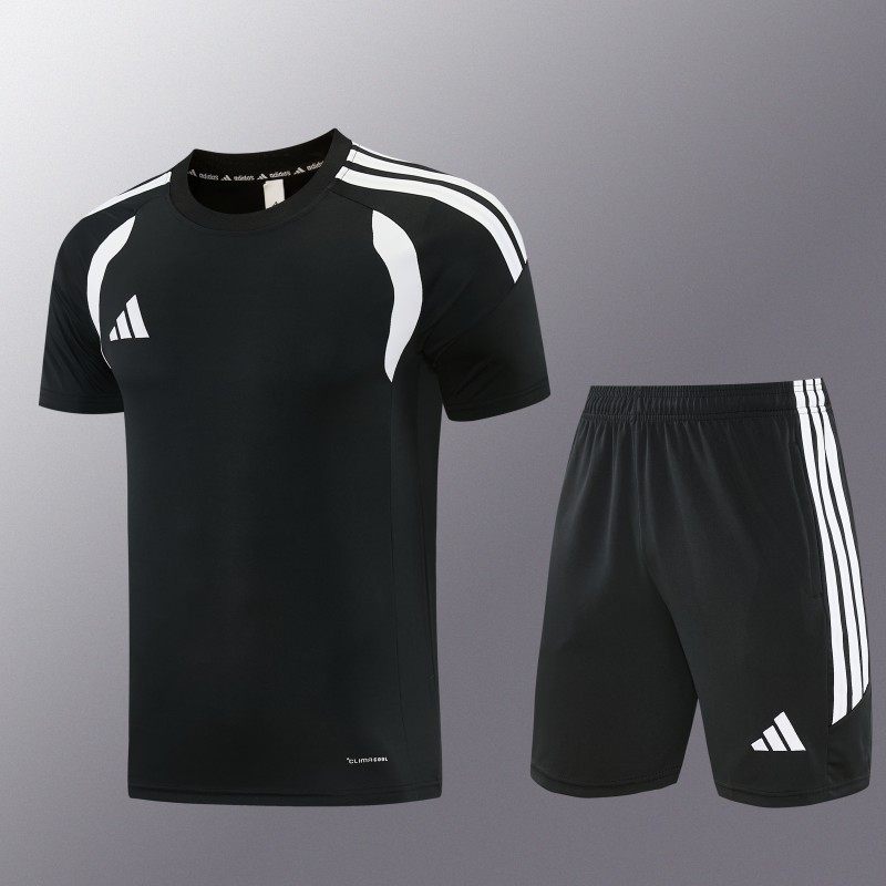 26/27 Adidas 14 Black Short Sleeve+Soccer Shorts