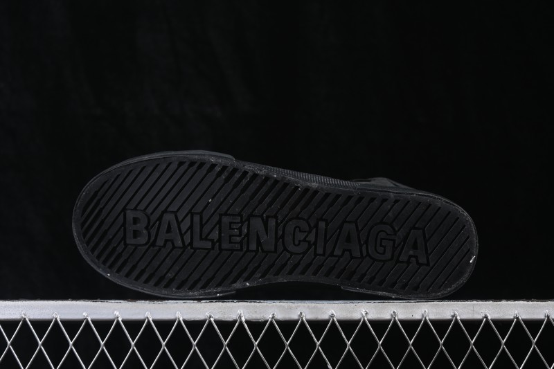Balenciaga Paris Low Top Worn-Effect High-Top Lace-Up Fashion Sneakers - W3RC11090