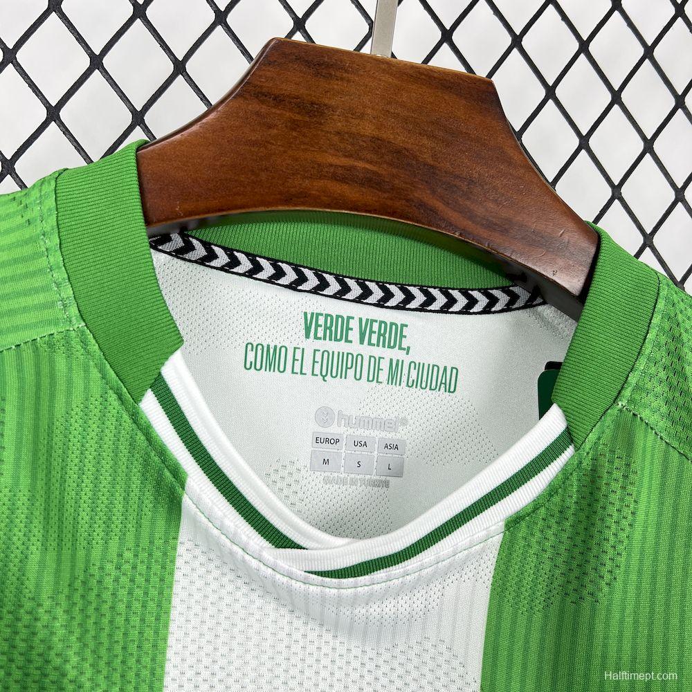 2025/26 Mens Real Betis Home Long Sleeve Jersey