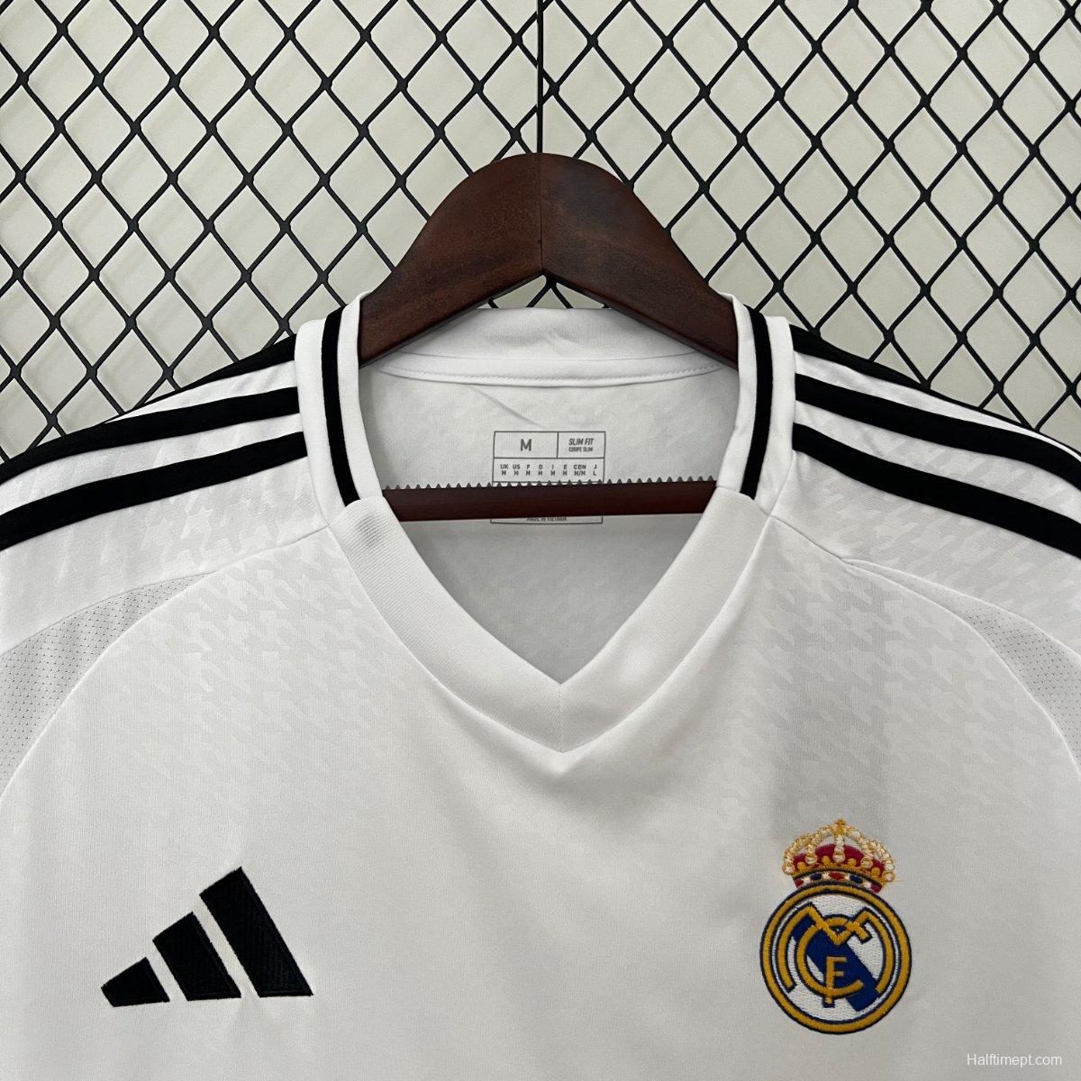 24/25 Real Madrid Home Jersey With 15 Trophy Patch