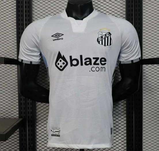 Player Version 25/26 Santos Home Jersey With Sponsors