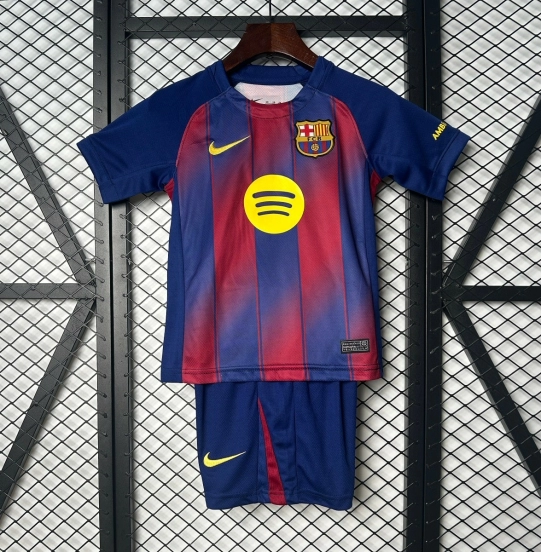 25/26 Kids Barcelona Home Size 16-28 Jersey
