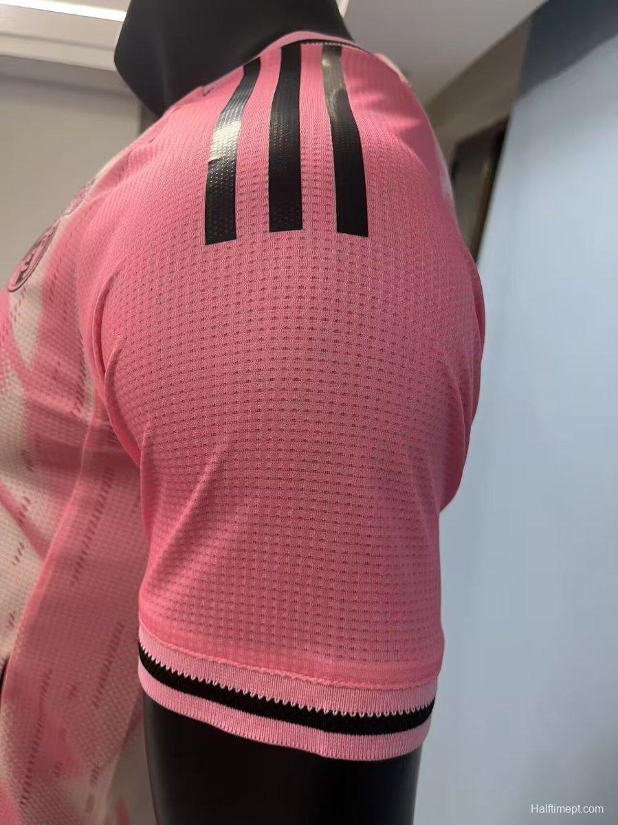 Player Version 25/26 Real Madrid Pink with Abstract Camouflage Pattern Jersey