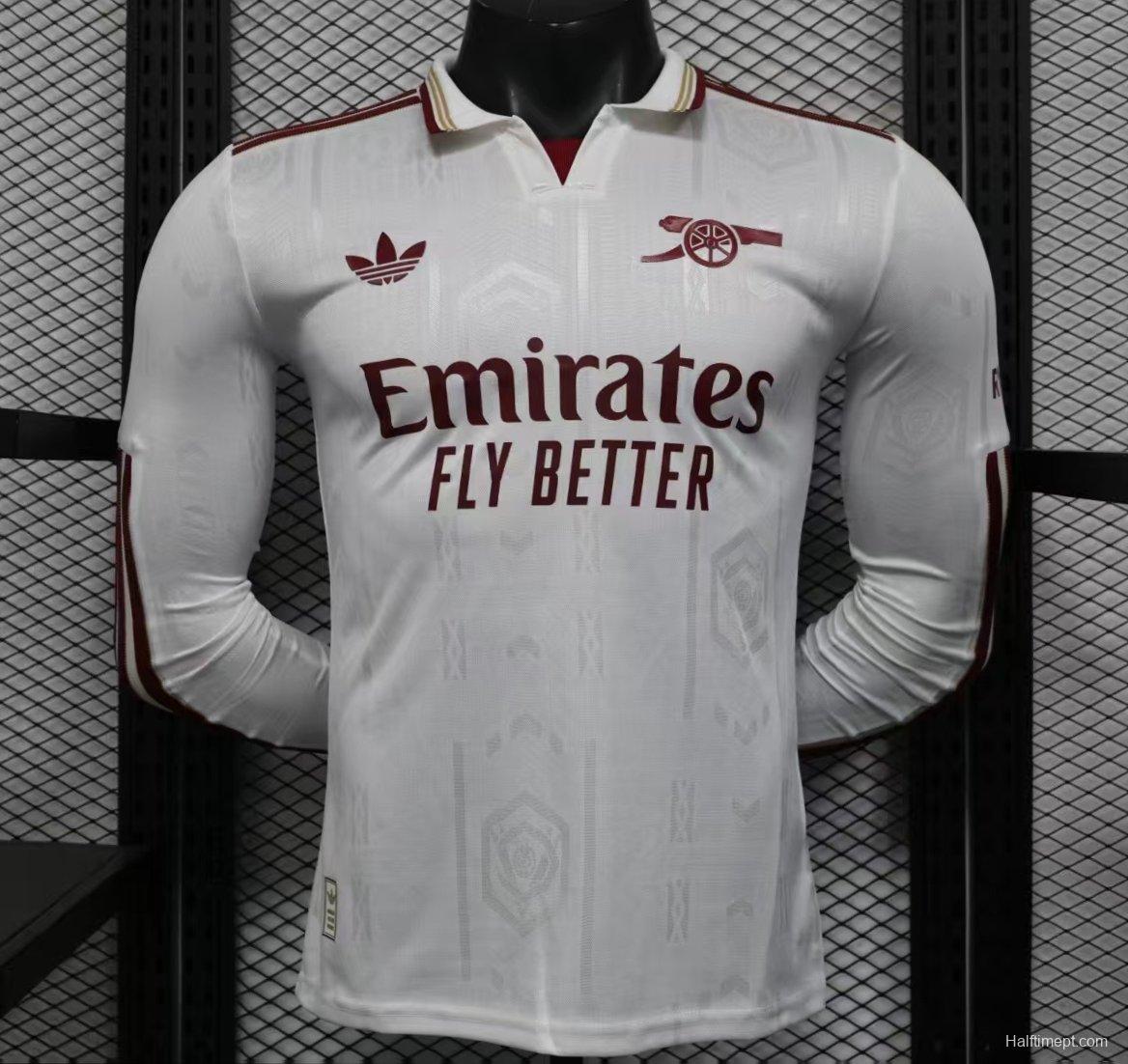 Player Version 25/26 Arsenal Third Long Sleeve White Jersey