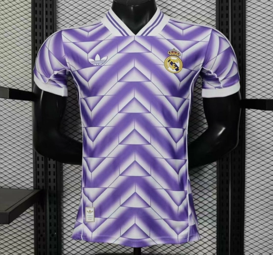 25/26 Player Version  Real Madrid Third Purple with Chevron Gradient Pattern Jersey